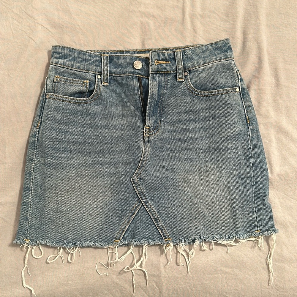 Blue Denim Mini Skirt